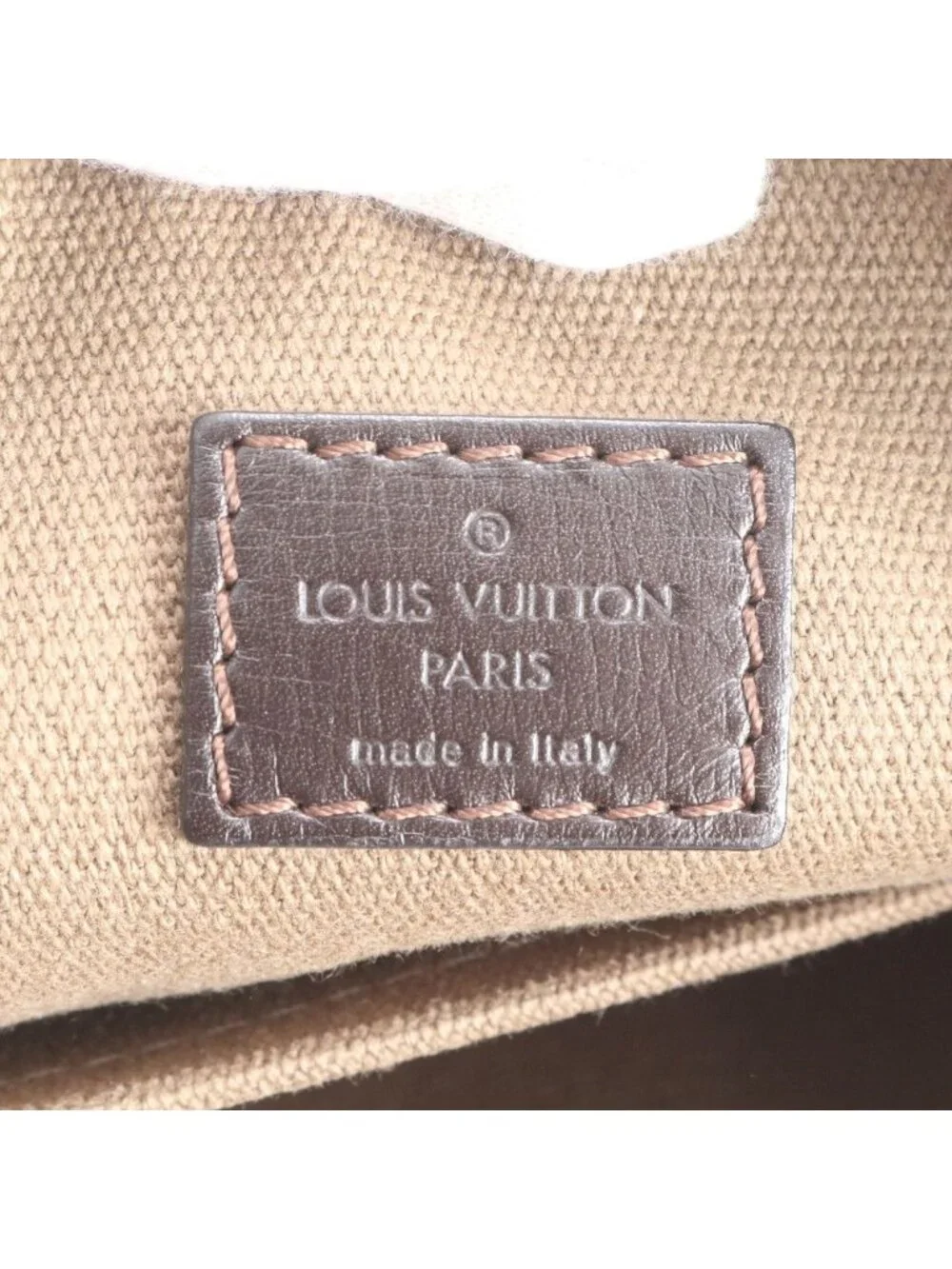 Louis Vuitton Utah Sac Plat Leather Shoulder Bag Messenger Brown
